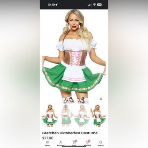 Halloween costume Gretchen Octoberfest  leg avenue M like new